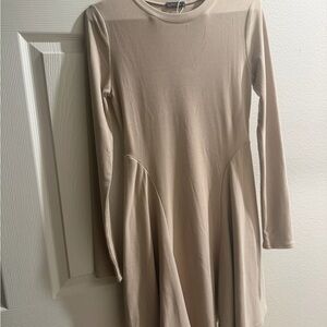 Source Unknown Beige Long Sleeve Dress